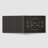 ヴィンテージ金ゴールド素晴らしギャツビー結婚ズ詳細 ゲストブック (全面)