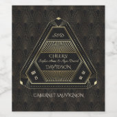 ヴィンテージ金ゴールド素晴らしギャツビー結婚ズ詳細 ワインラベル (シングルラベル)