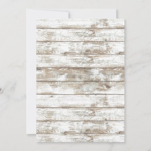 ヴィンテージ金ゴールド素朴いかりウッドブライダルシャワー 招待状 (裏面)