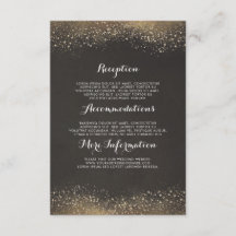 ヴィンテージ金ゴールド結婚グリッター情報ゲスト