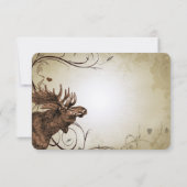 ヴィンテージ金ゴールド結婚ムースサンキューカード サンキューカード (裏面)