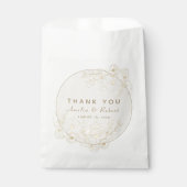 ヴィンテージ金ゴールド結婚式の引き出物バッグ フェイバーバッグ (正面)