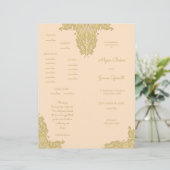 ヴィンテージ金ゴールド結婚式 プログラム (スタンド正面)