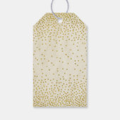 ヴィンテージ金ゴールド結婚紙吹雪 ギフトタグ (裏面)