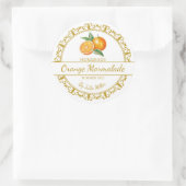 ヴィンテージ金ゴールド自家製オレンジマーマレードのラベル ラウンドシール (バッグ)