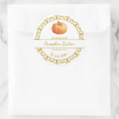 ヴィンテージ金ゴールド自家製カボチャのバターラベル ラウンドシール (バッグ)