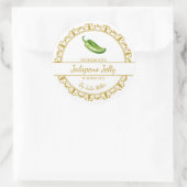 ヴィンテージ金ゴールド自家製ハラペーノゼリーラベル ラウンドシール (バッグ)