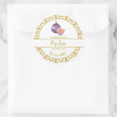 ヴィンテージ金ゴールド自家製フィグジャムラベル ラウンドシール (バッグ)