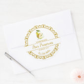 ヴィンテージ金ゴールド自家製Pearはラベルを保存 ラウンドシール (封筒)