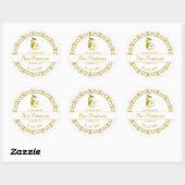 ヴィンテージ金ゴールド自家製Pearはラベルを保存 ラウンドシール (シート)