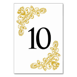 ヴィンテージ金ゴールド表10 テーブルナンバー