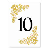 ヴィンテージ金ゴールド表10 テーブルナンバー (裏面)