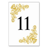 ヴィンテージ金ゴールド表11 テーブルナンバー (裏面)