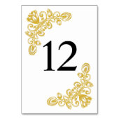 ヴィンテージ金ゴールド表12 テーブルナンバー (裏面)