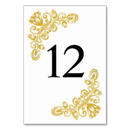 ヴィンテージ金ゴールド表12 テーブルナンバー