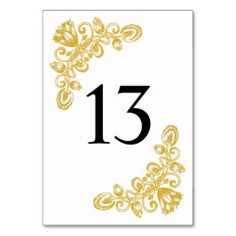 ヴィンテージ金ゴールド表13 テーブルナンバー