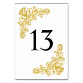 ヴィンテージ金ゴールド表13 テーブルナンバー (裏面)