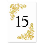 ヴィンテージ金ゴールド表15 テーブルナンバー (裏面)