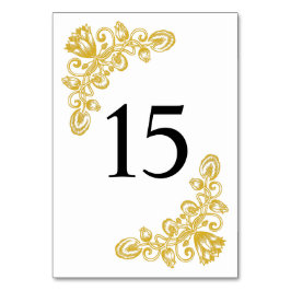 ヴィンテージ金ゴールド表15 テーブルナンバー