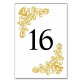 ヴィンテージ金ゴールド表16 テーブルナンバー (裏面)