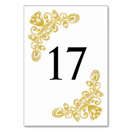 ヴィンテージ金ゴールド表17 テーブルナンバー