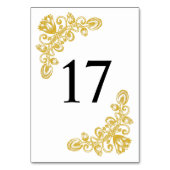 ヴィンテージ金ゴールド表17 テーブルナンバー (裏面)