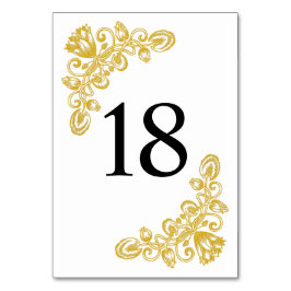 ヴィンテージ金ゴールド表18 テーブルナンバー