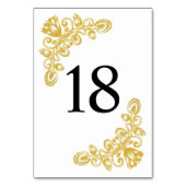 ヴィンテージ金ゴールド表18 テーブルナンバー (裏面)