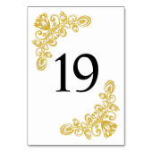 ヴィンテージ金ゴールド表19 テーブルナンバー (裏面)