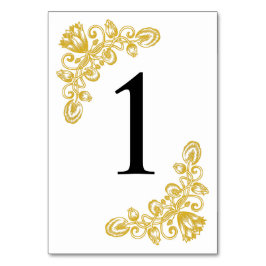 ヴィンテージ金ゴールド表1 テーブルナンバー