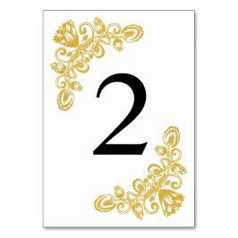 ヴィンテージ金ゴールド表2 テーブルナンバー