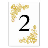 ヴィンテージ金ゴールド表2 テーブルナンバー (裏面)