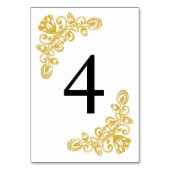 ヴィンテージ金ゴールド表4 テーブルナンバー (裏面)