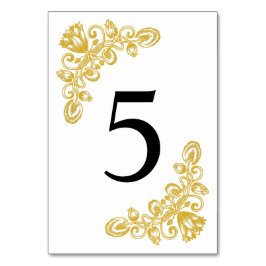ヴィンテージ金ゴールド表5 テーブルナンバー