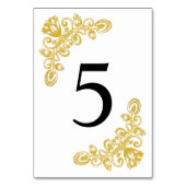 ヴィンテージ金ゴールド表5 テーブルナンバー (裏面)