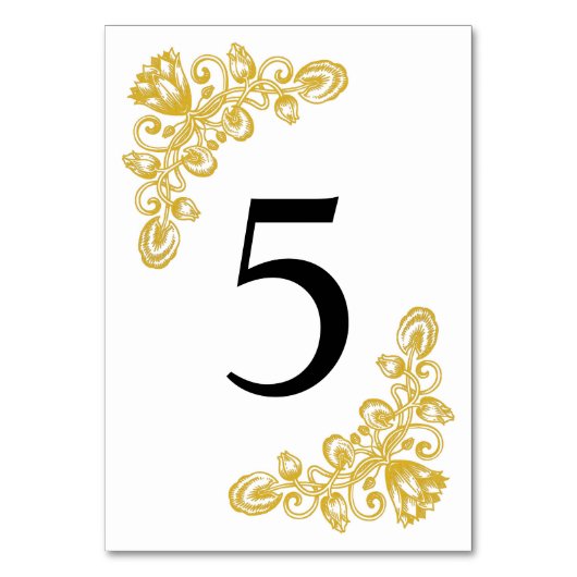 ヴィンテージ金ゴールド表5 テーブルナンバー (正面)