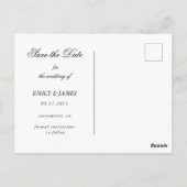 ヴィンテージ金ゴールド装飾オーナメント保存日付 ポストカード (裏面)