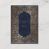 ヴィンテージ金ゴールド装飾披露宴エンクロージャカード エンクロージャーカード (裏面)