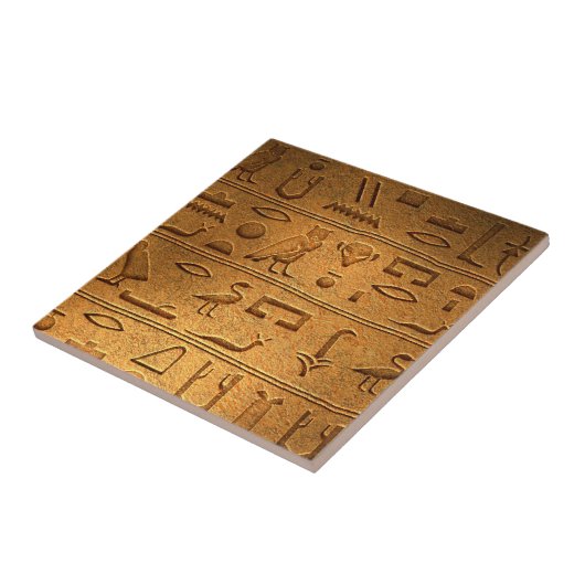 ヴィンテージ金ゴールド記号と茶色の記号 タイル (側面)