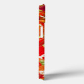 ヴィンテージ金ゴールド赤日本の白フローラ Case-Mate iPhoneケース (裏面 / 右)