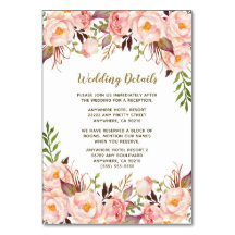 ヴィンテージ金ゴールド赤面ピンク結婚牡丹の挿入カード