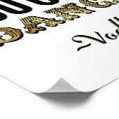 ヴィンテージ金ゴールド踊れる – Vodkaサインプリント ポスター (角)