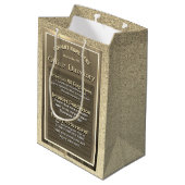 ヴィンテージ金ゴールド退職標識 ミディアムペーパーバッグ (裏面アングル)