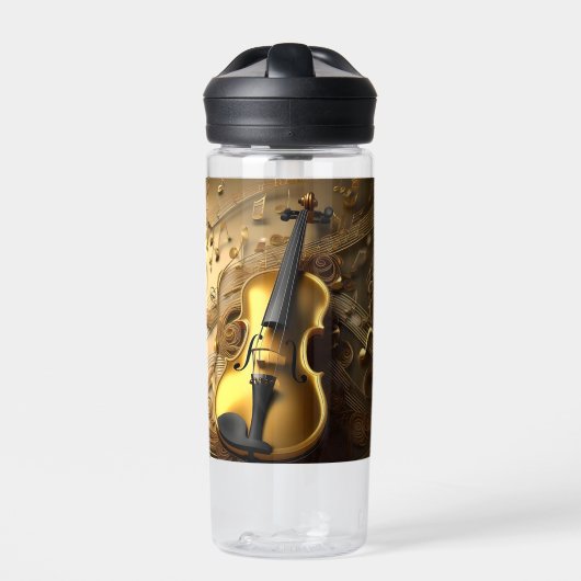 ヴィンテージ金ゴールド金ゴールドミュージカルコード、 ウォーターボトル (正面)