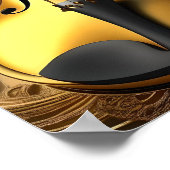 ヴィンテージ金ゴールド金ゴールドミュージカルコード、 ポスター (角)