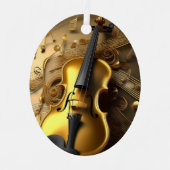 ヴィンテージ金ゴールド金ゴールドミュージカルコード、 メタルオーナメント (正面)