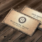 ヴィンテージ金ゴールド錆びた金属フレームスチームパンク 名刺