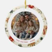 ヴィンテージ金ゴールド雪片2枚 セラミックオーナメント (裏面)