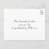 ヴィンテージ金ゴールド黄色RSVPウェディングパーティーの応答 インビテーションポストカード (裏面)