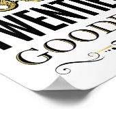 ヴィンテージ金ゴールド20連星別のサインプリント ポスター (角)